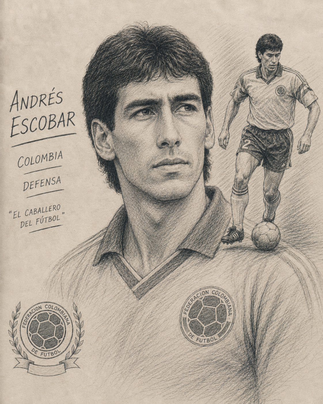 a sketch of andreas escobar