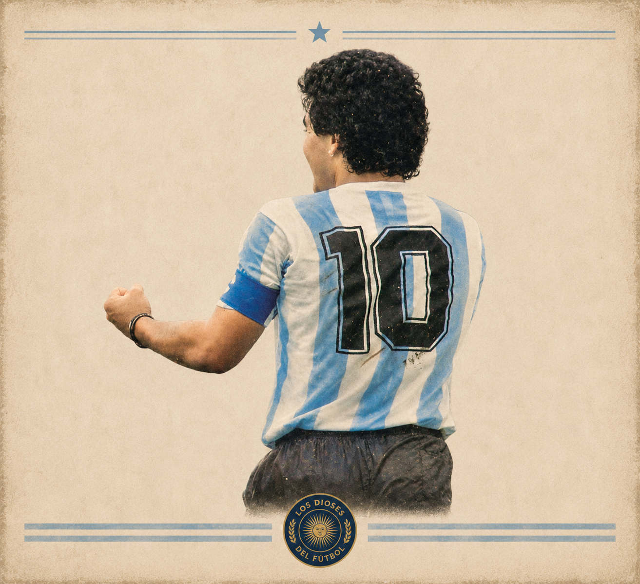 a sketch of Maradona